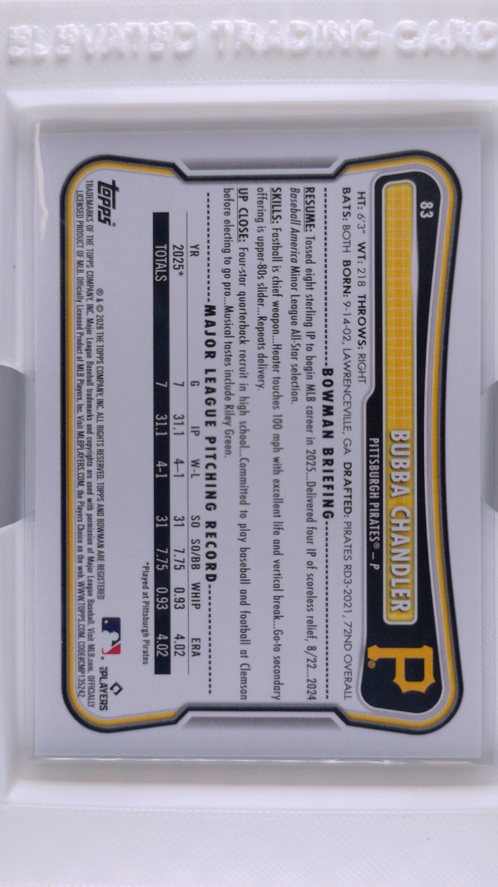 2026 Bowman Baseball Bubba Chandler 