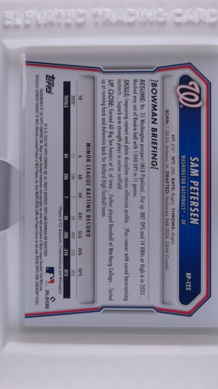 2026 Bowman Baseball Sam Petersen 