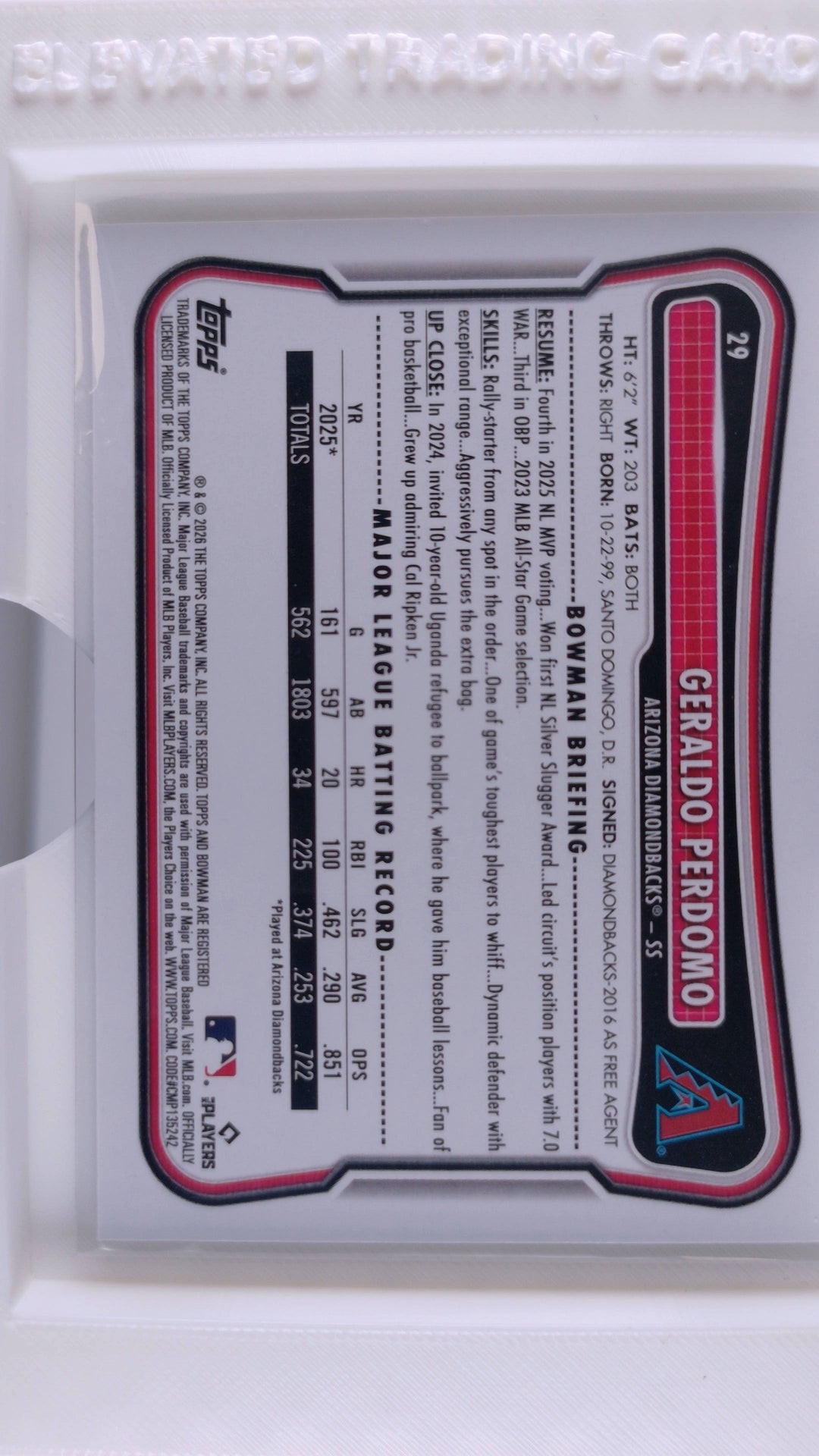 2026 Bowman Baseball Geraldo Perdomo 
