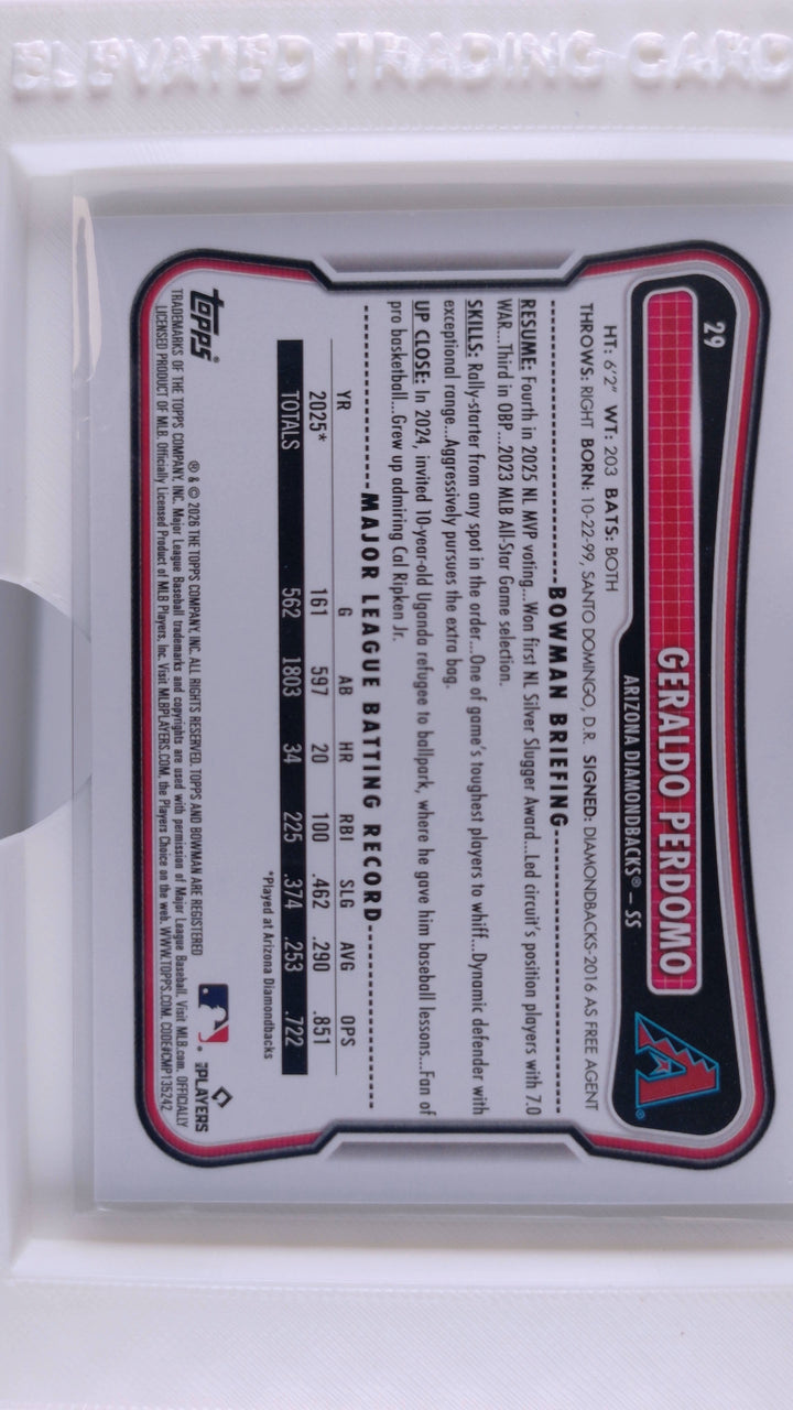 2026 Bowman Baseball Geraldo Perdomo 