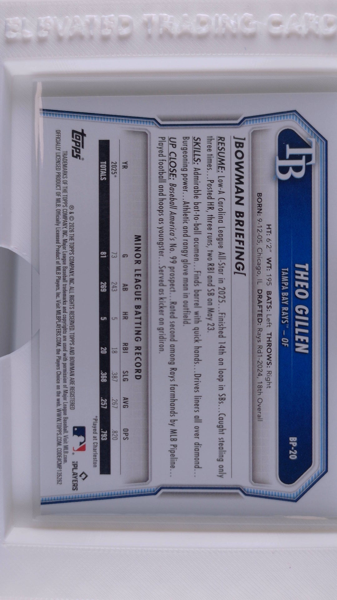 2026 Bowman Baseball Theo Gillen 