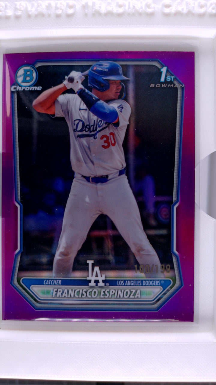 2026 Bowman Baseball Francisco Espinoza #BCP-106 Chrome Prospects Fuschia Refractor #100/199 — Front