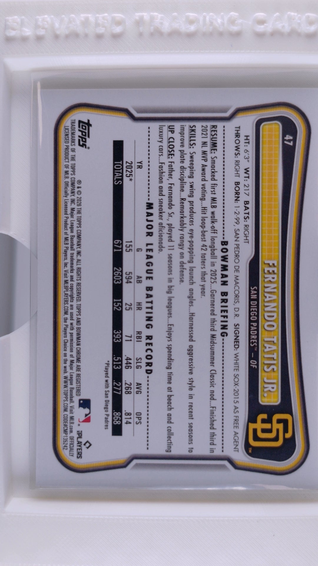 2026 Bowman Baseball Fernando Tatis Jr. 