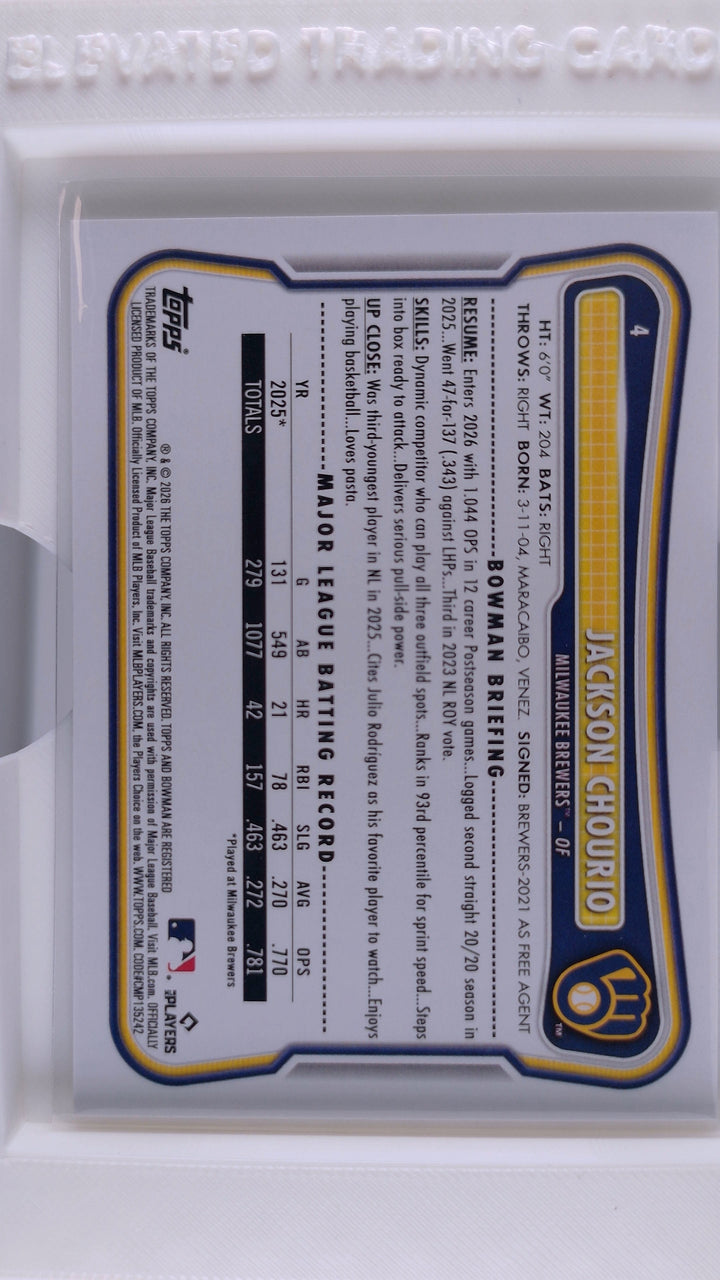2026 Bowman Baseball Jackson Chourio 