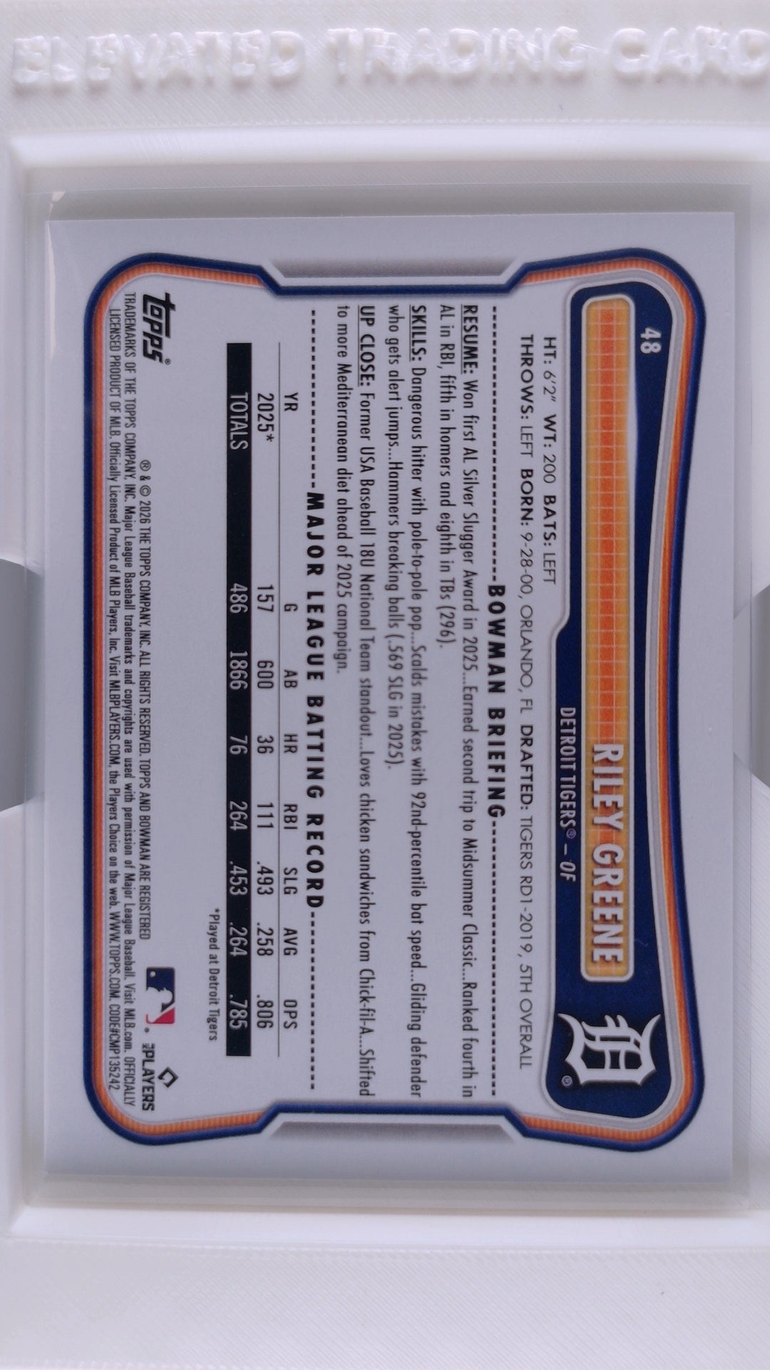 2026 Bowman Baseball Riley Greene 