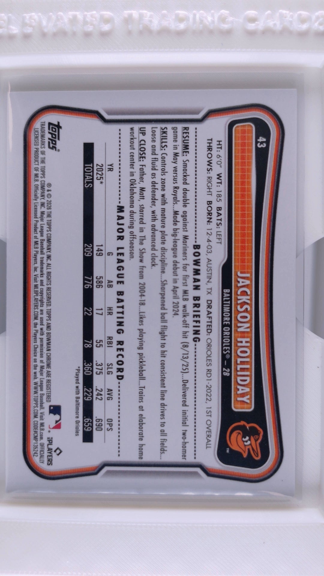 2026 Bowman Baseball Jackson Holliday 
