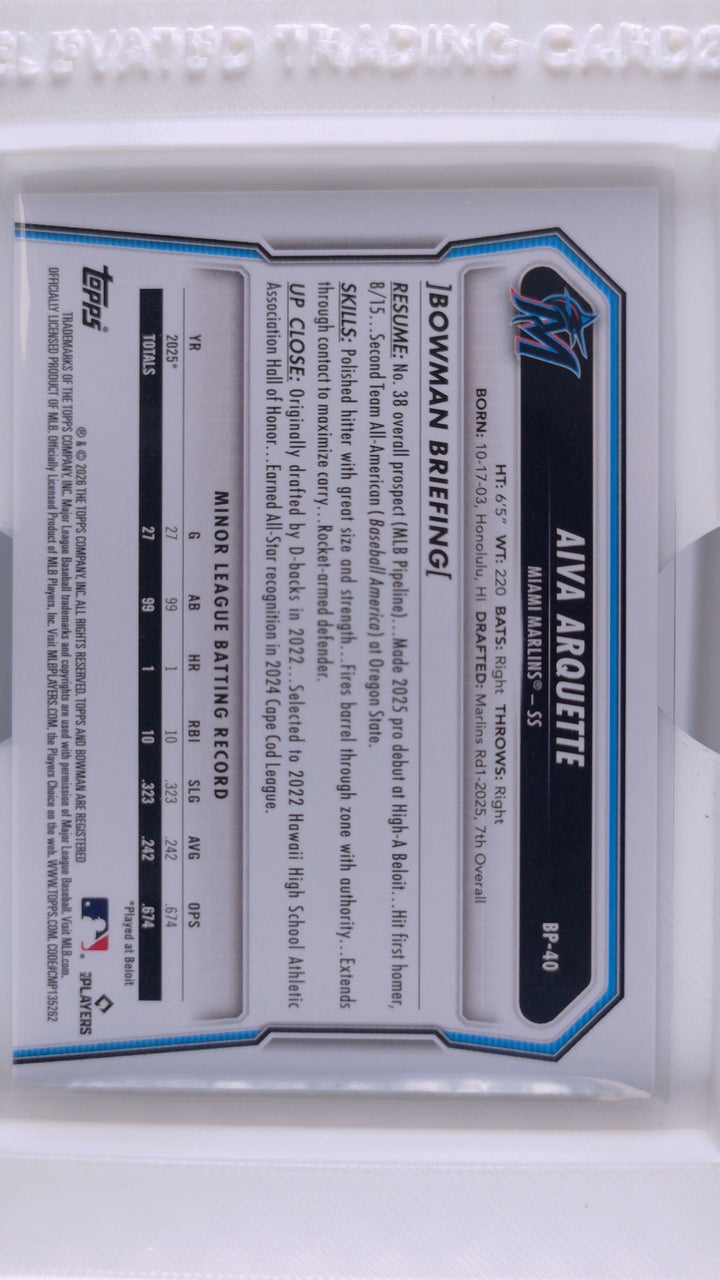 2026 Bowman Baseball Aiva Arquette 