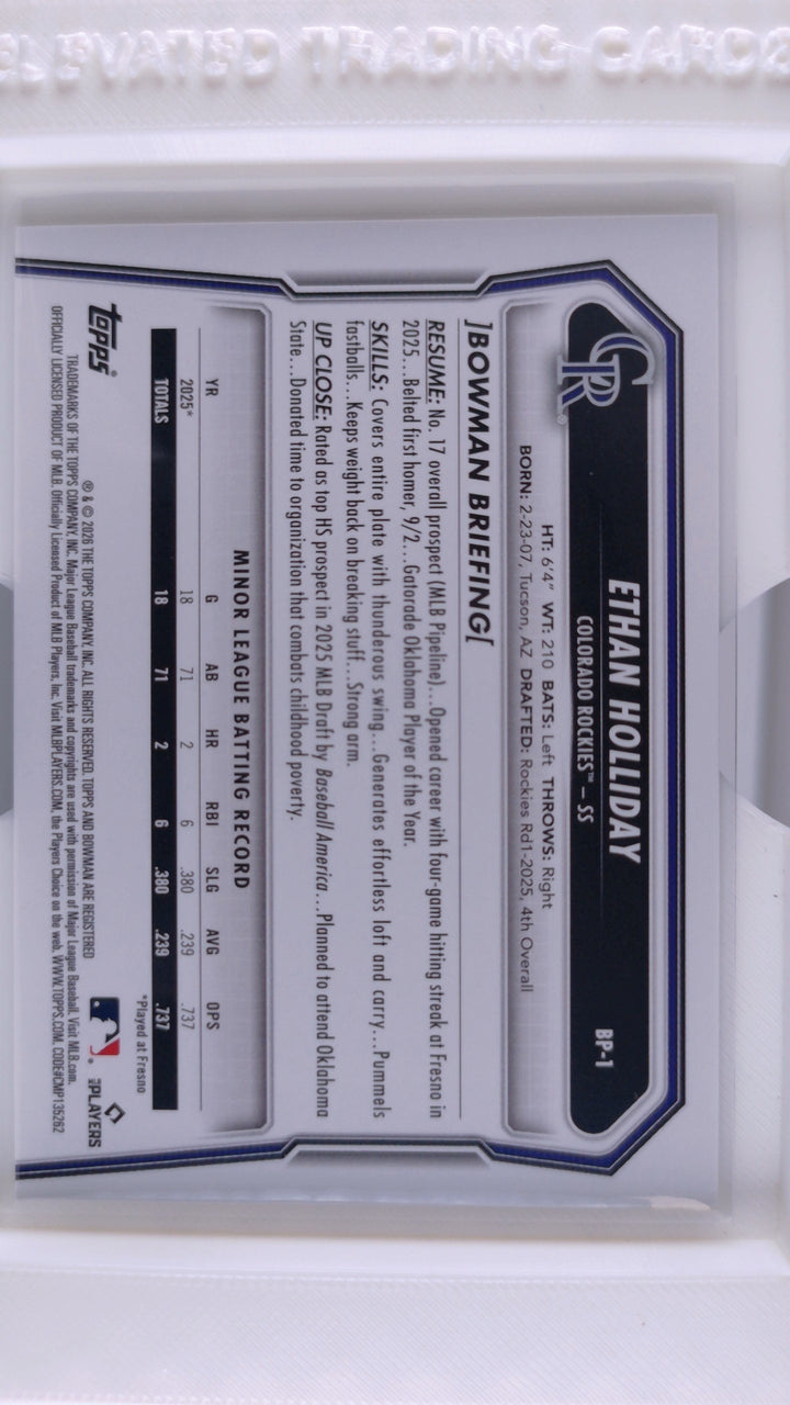 2026 Bowman Baseball Ethan Holliday 