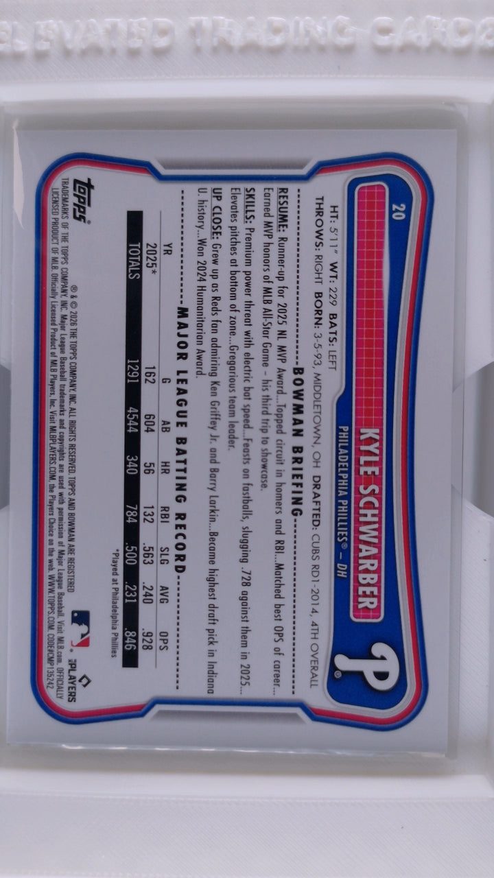 2026 Bowman Baseball Kyle Schwarber 
