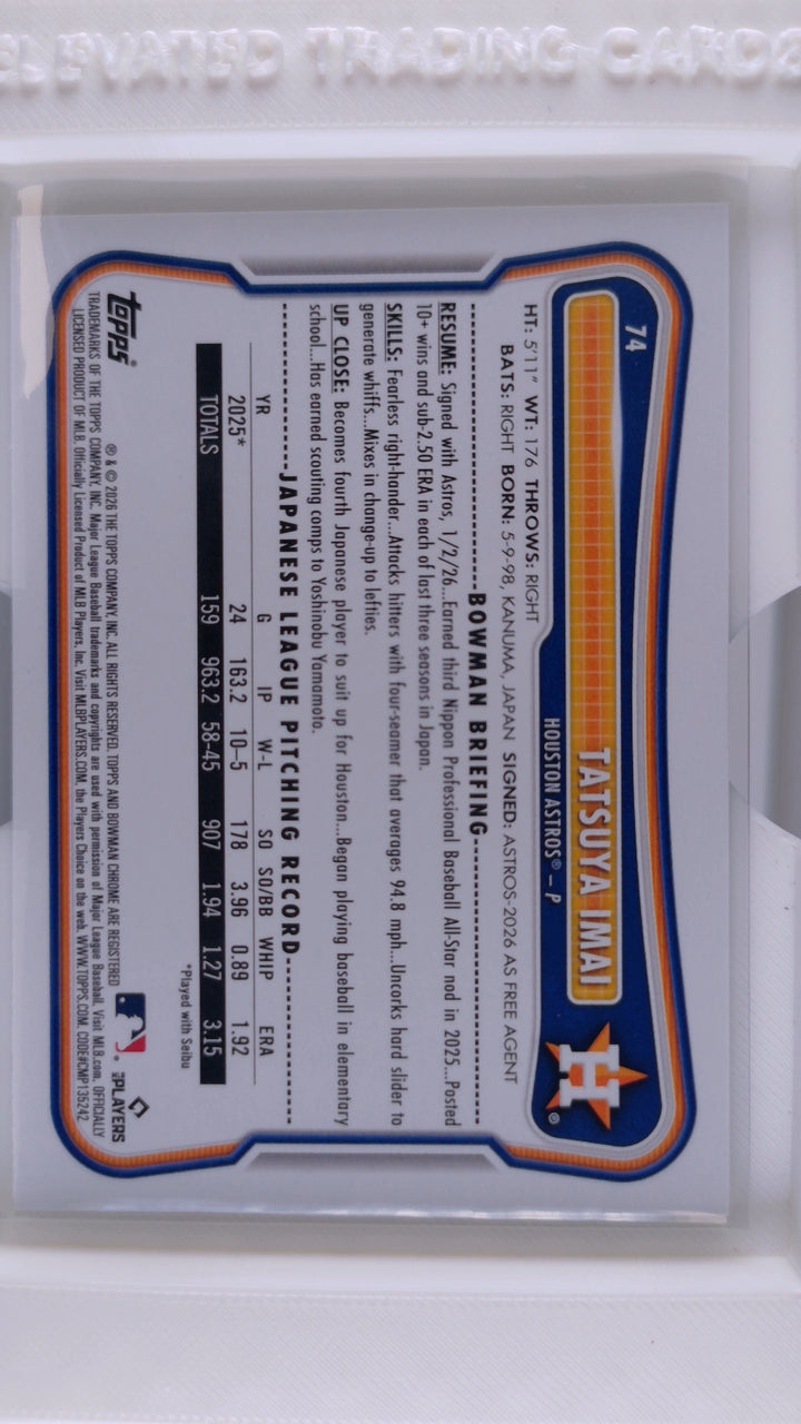 2026 Bowman Baseball Tatsuya Imai 