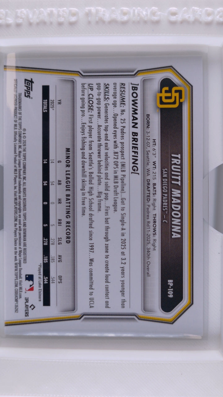 2026 Bowman Baseball Truitt Madonna 
