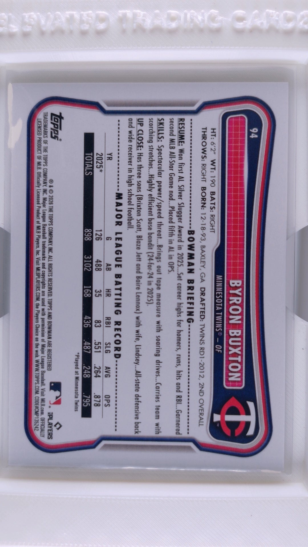 2026 Bowman Baseball Byron Buxton 