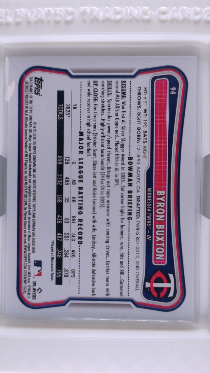 2026 Bowman Baseball Byron Buxton 