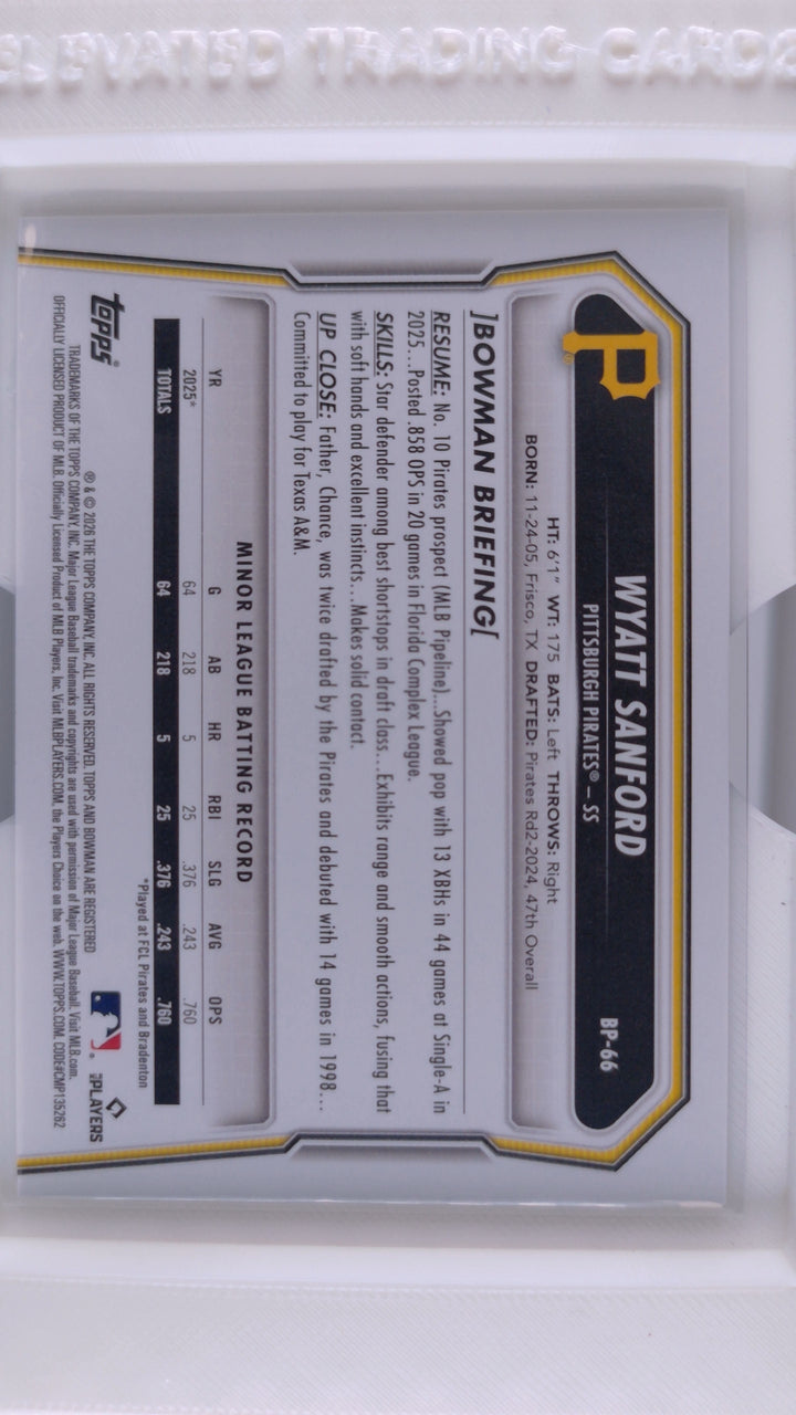 2026 Bowman Baseball Wyatt Sanford 