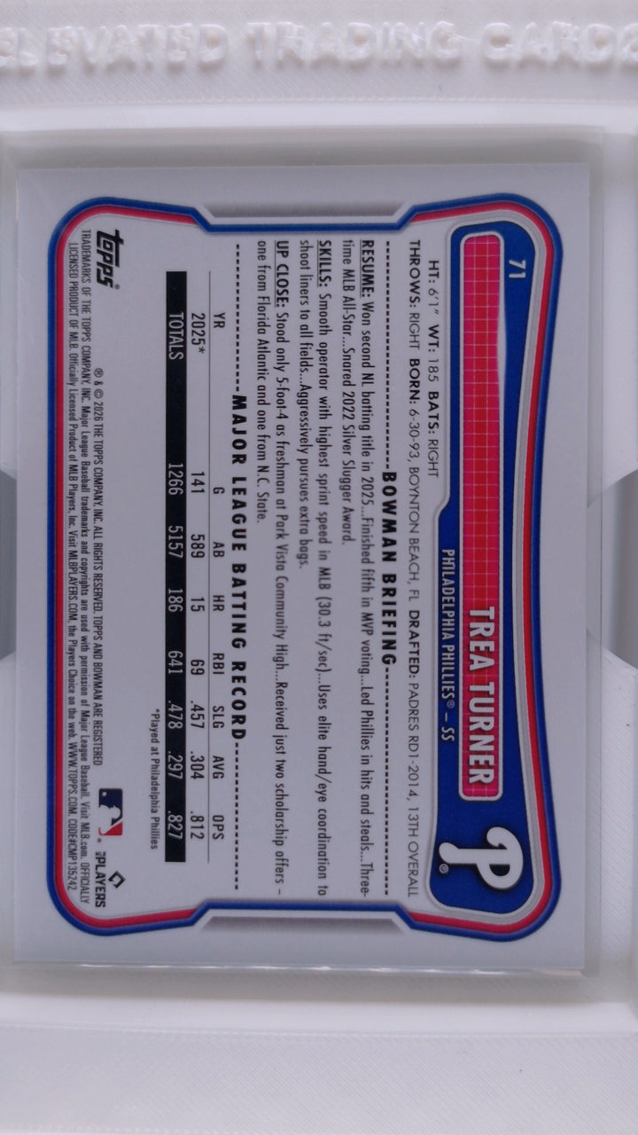 2026 Bowman Baseball Trea Turner 