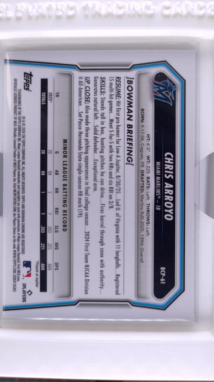 2026 Bowman Baseball Chris Arroyo 