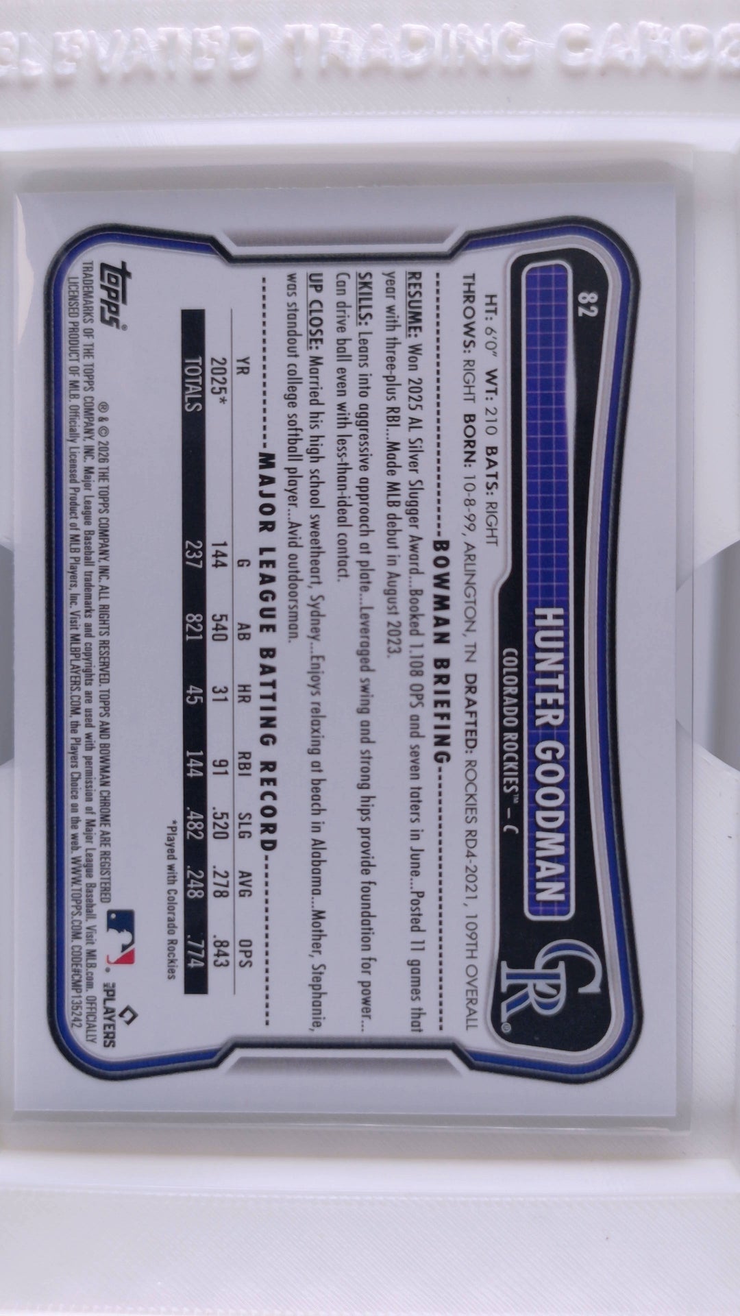 2026 Bowman Baseball Hunter Goodman 
