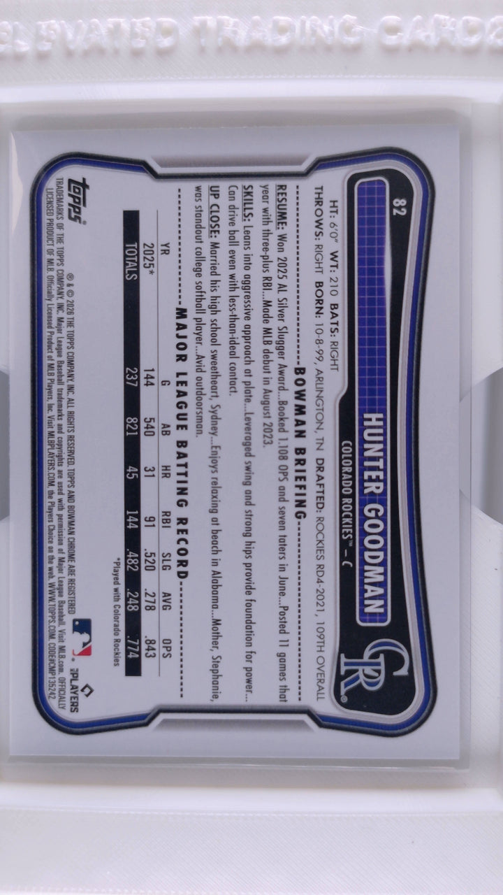 2026 Bowman Baseball Hunter Goodman 