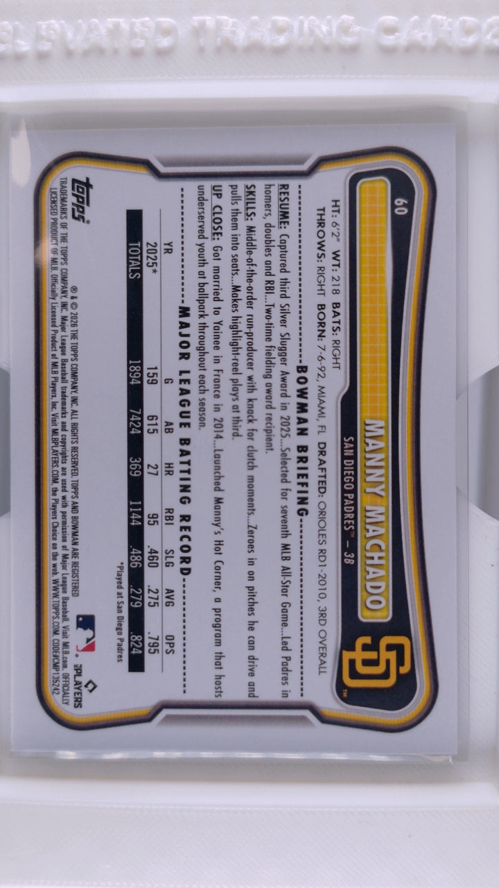 2026 Bowman Baseball Manny Machado 