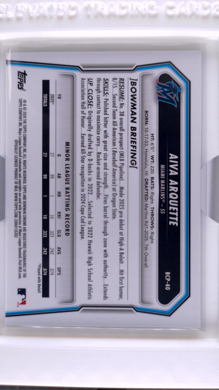 2026 Bowman Baseball Aiva Arquette 