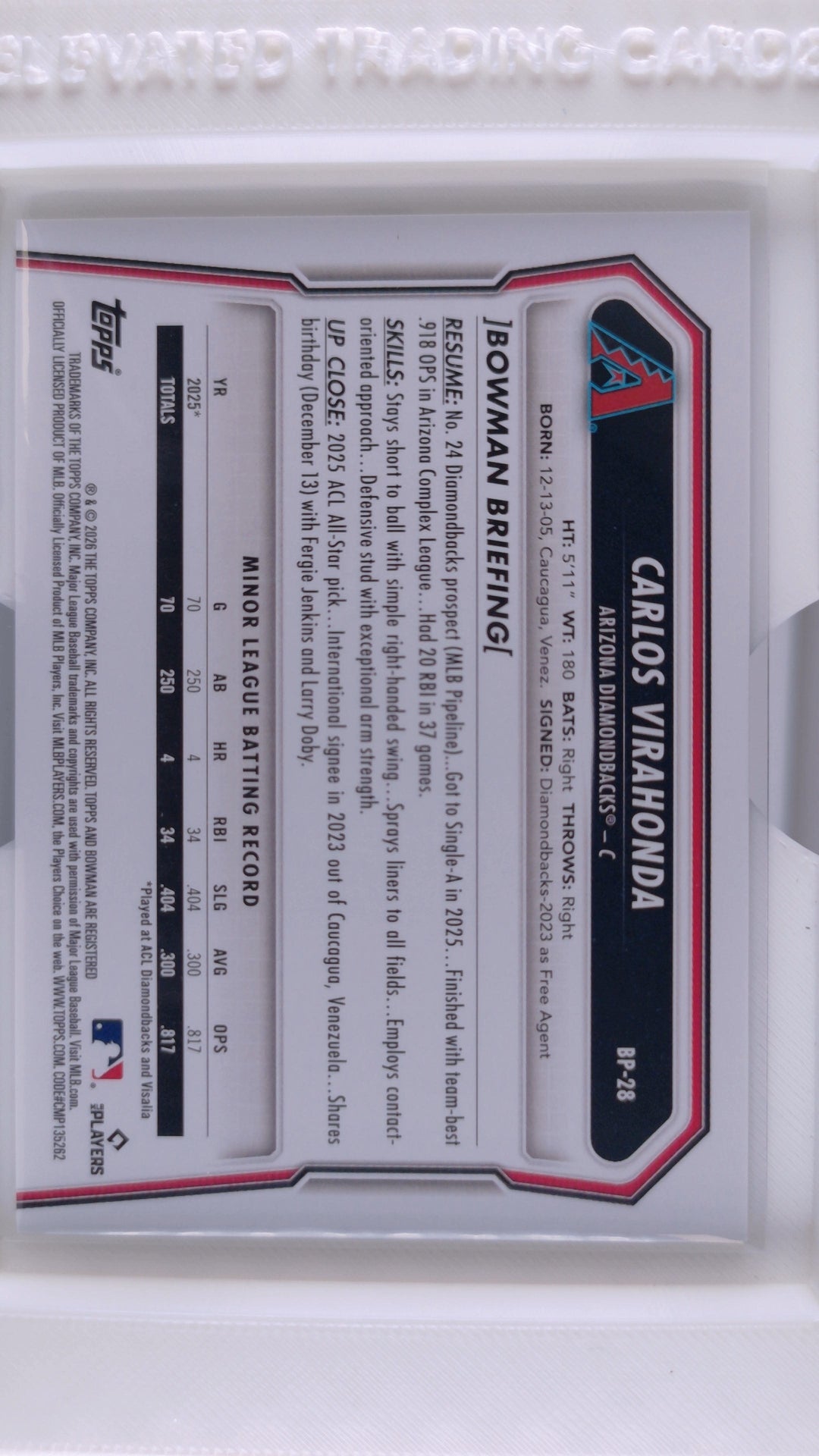 2026 Bowman Baseball Carlos Virahonda 