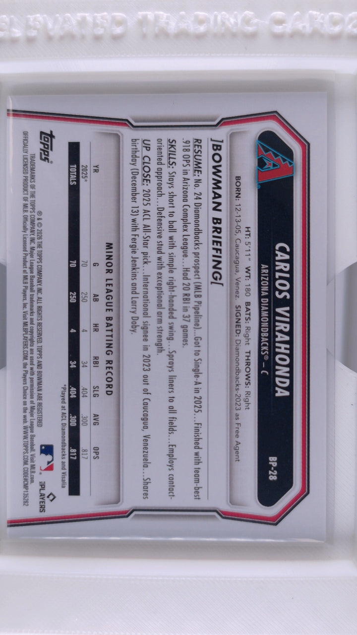 2026 Bowman Baseball Carlos Virahonda 