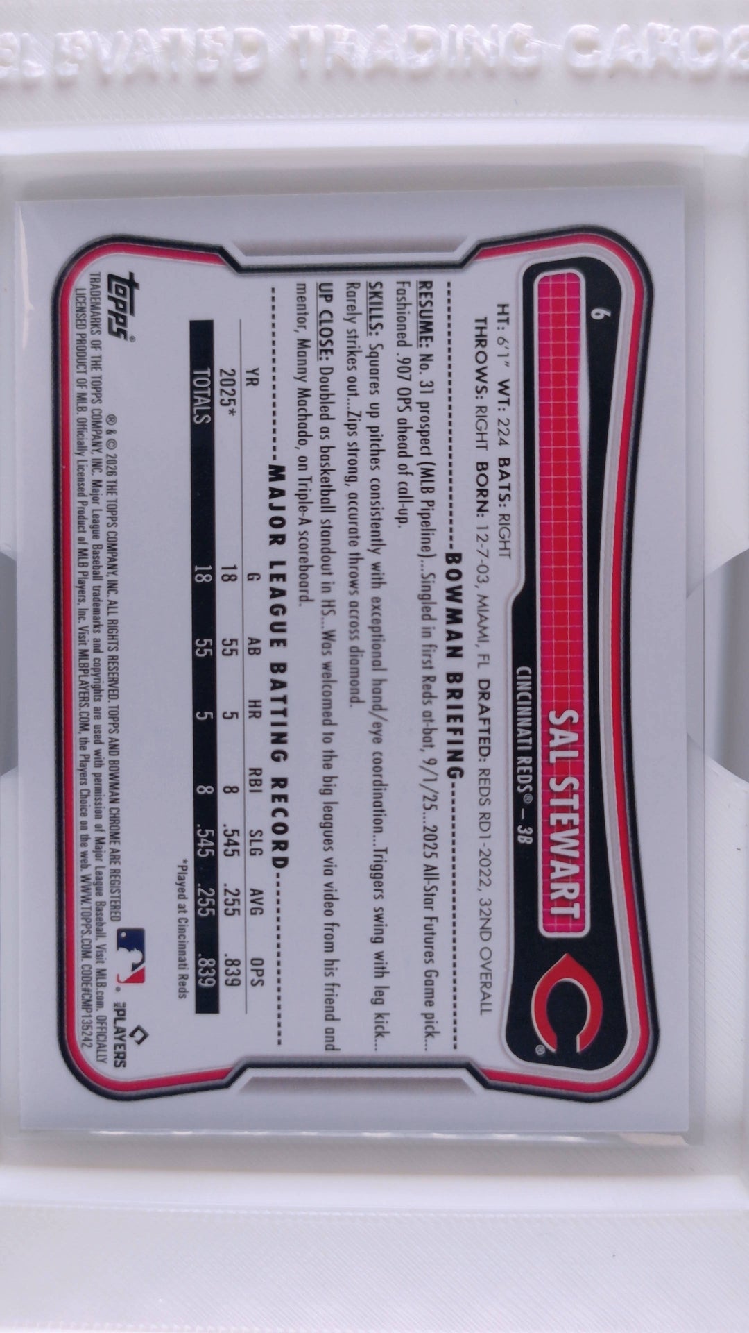 2026 Bowman Baseball Sal Stewart 