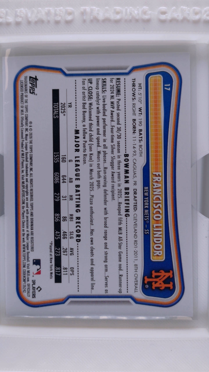 2026 Bowman Baseball Francisco Lindor 