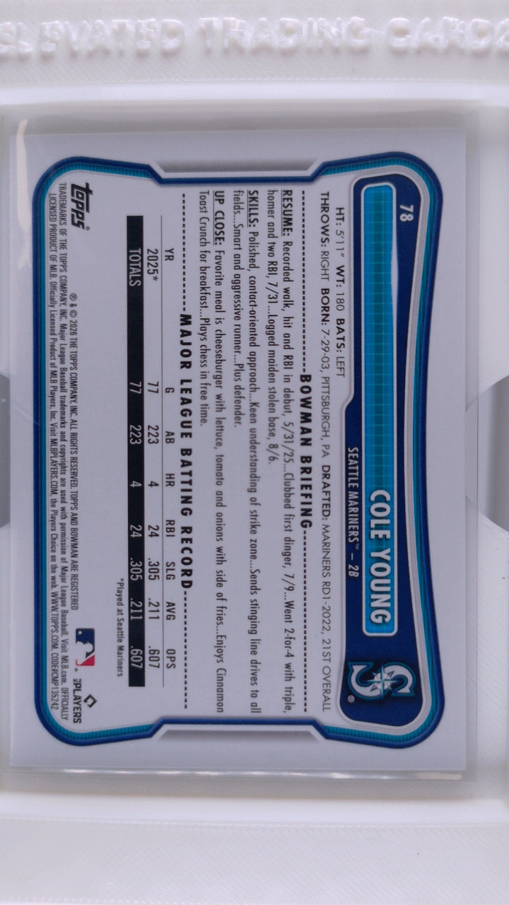2026 Bowman Baseball Cole Young 
