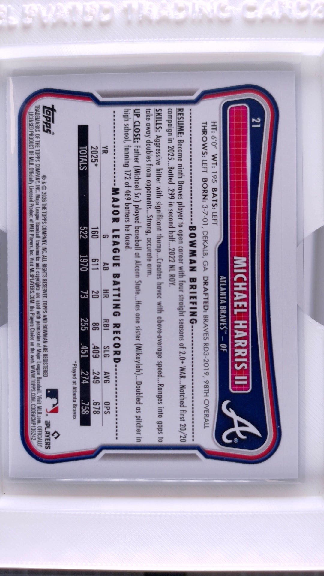 2026 Bowman Baseball Michael Harris II 