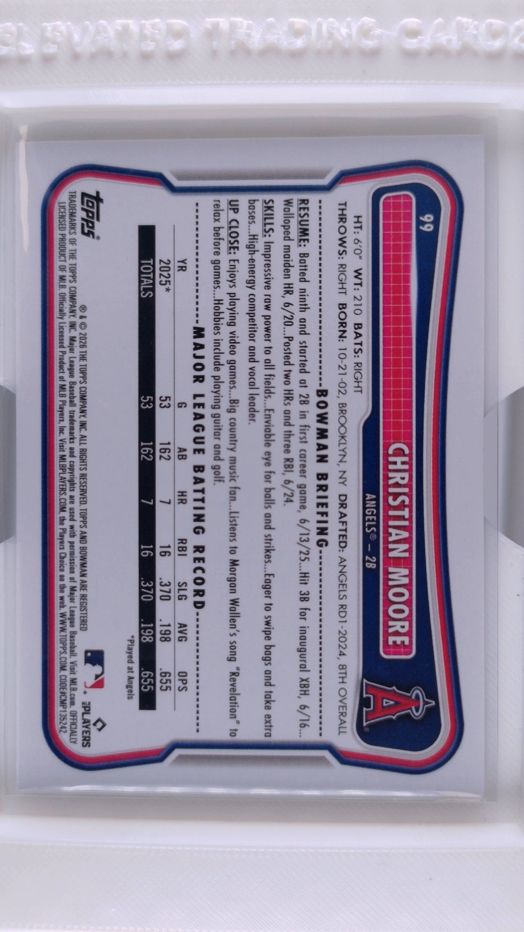 2026 Bowman Baseball Christian Moore 