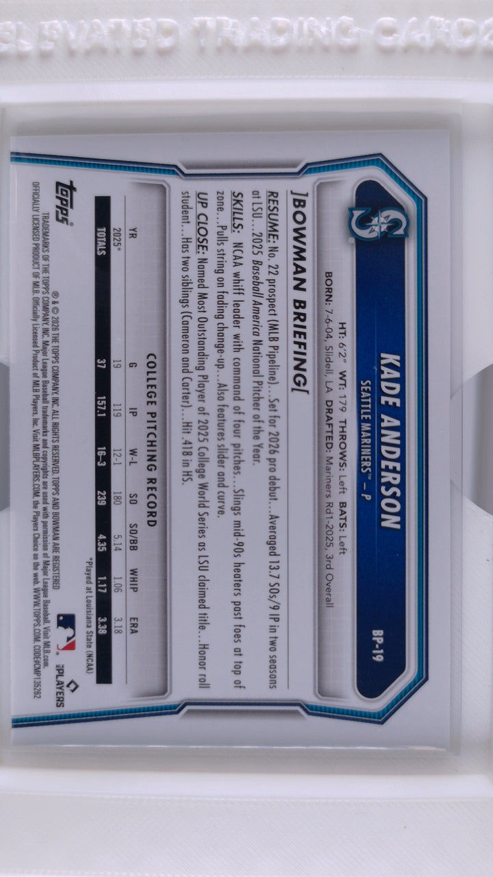 2026 Bowman Baseball Kade Anderson 