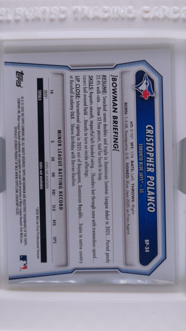 2026 Bowman Baseball Cristopher Polanco 