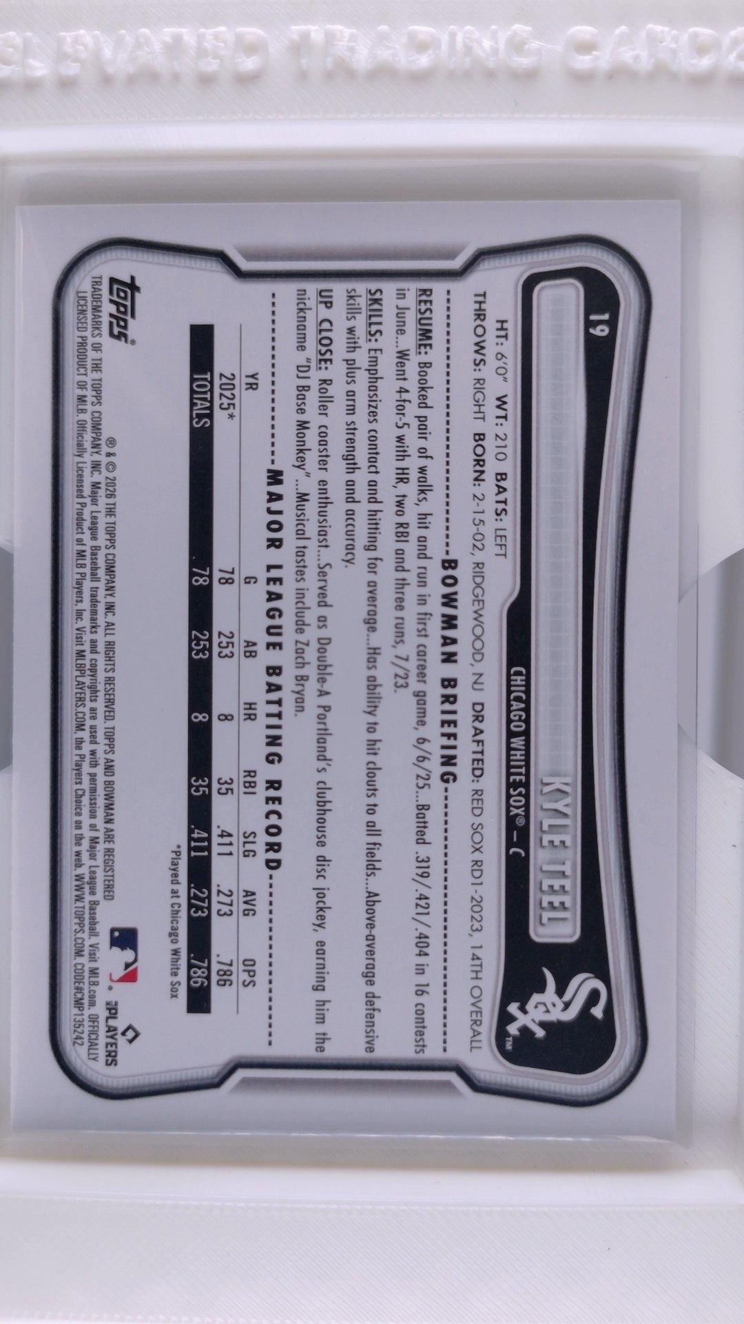 2026 Bowman Baseball Kyle Teel 