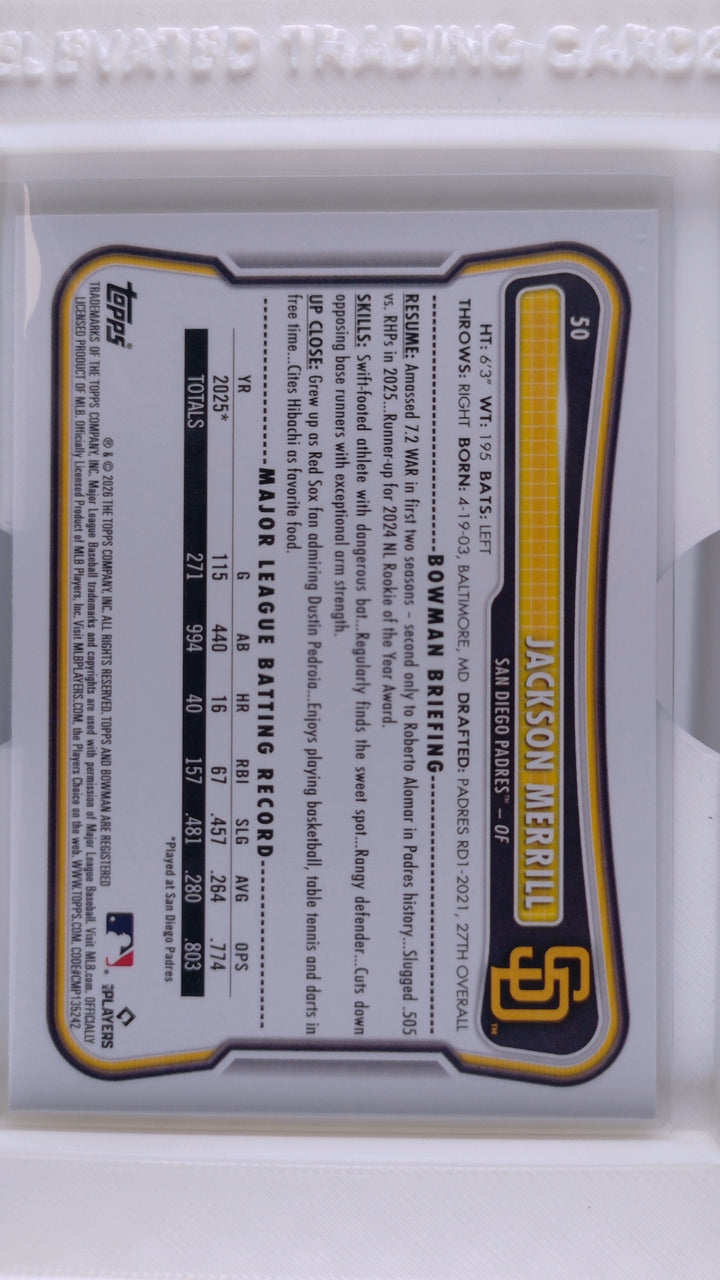 2026 Bowman Baseball Jackson Merrill 