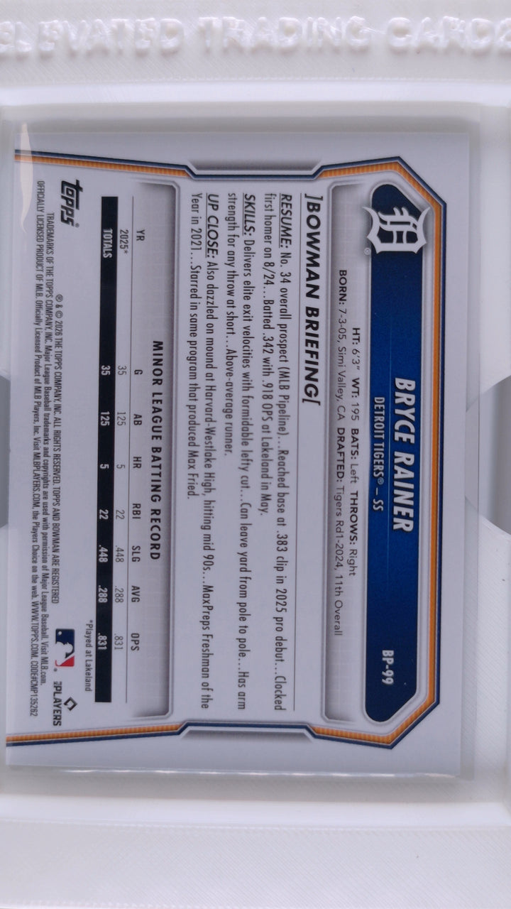 2026 Bowman Baseball Bryce Rainer 