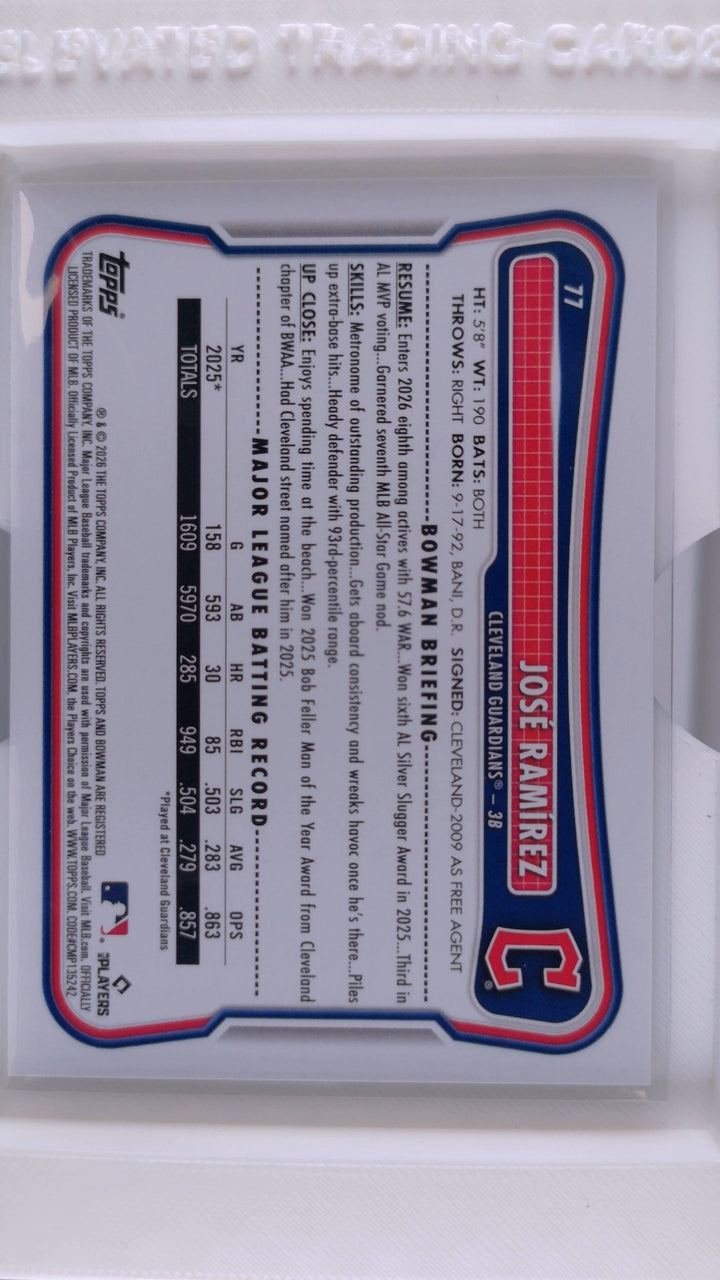 2026 Bowman Baseball José Ramírez 