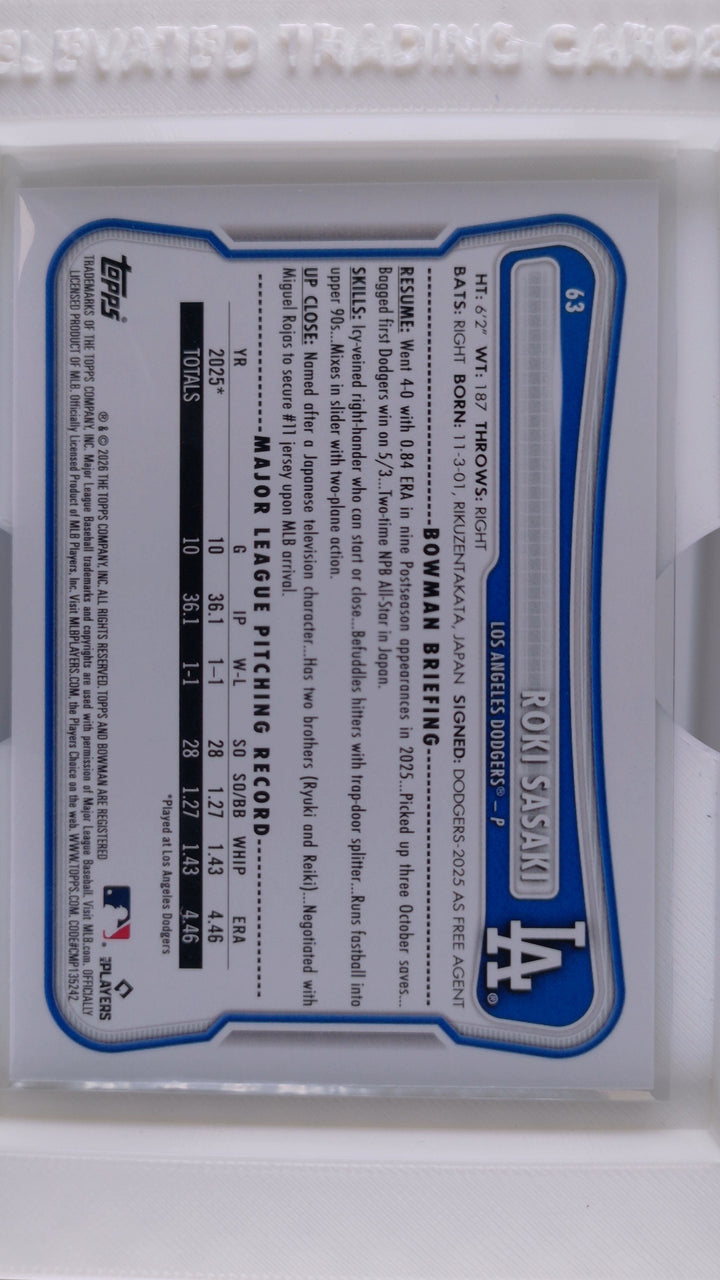 2026 Bowman Baseball Roki Sasaki 