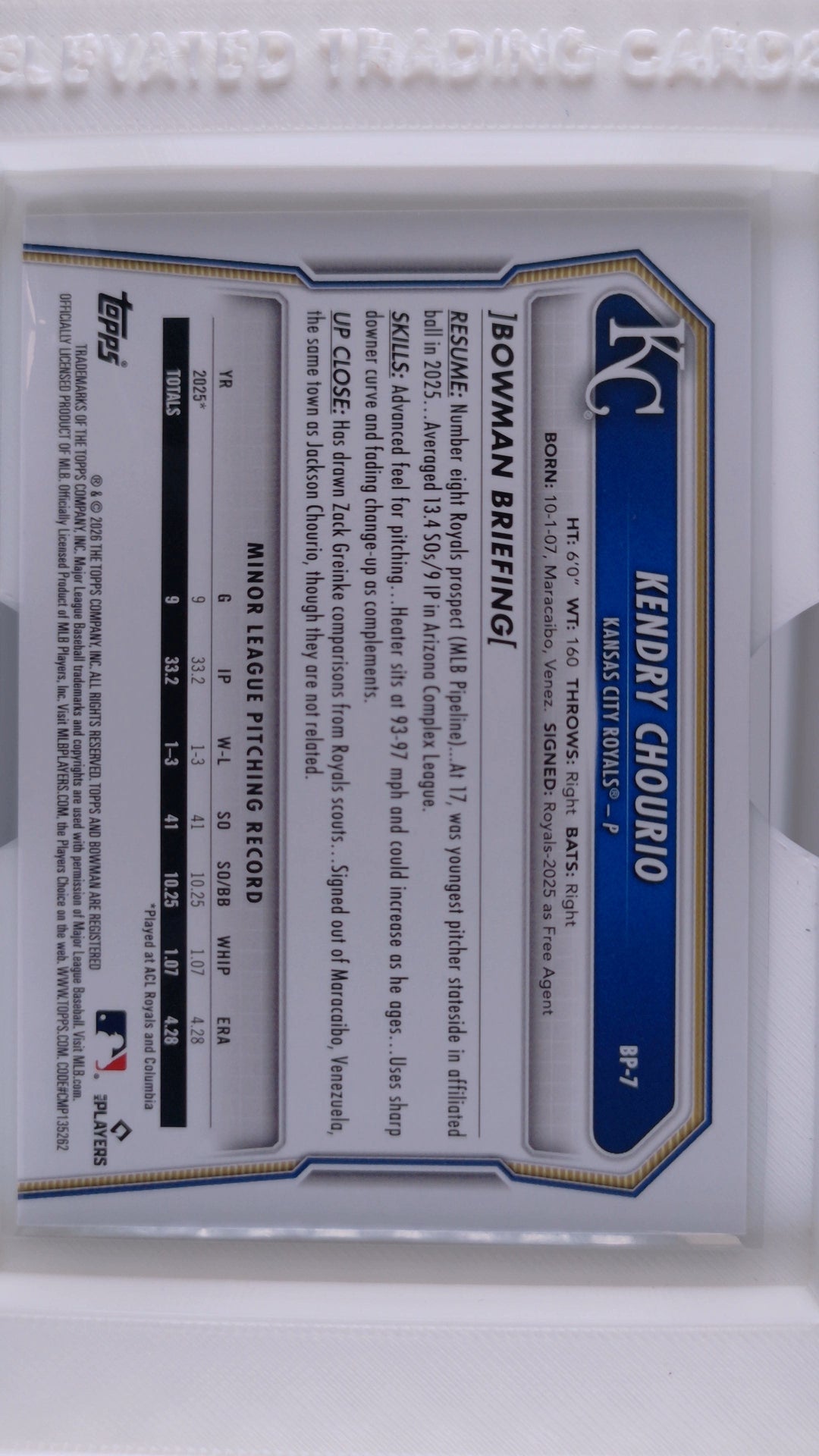2026 Bowman Baseball Kendry Chourio 