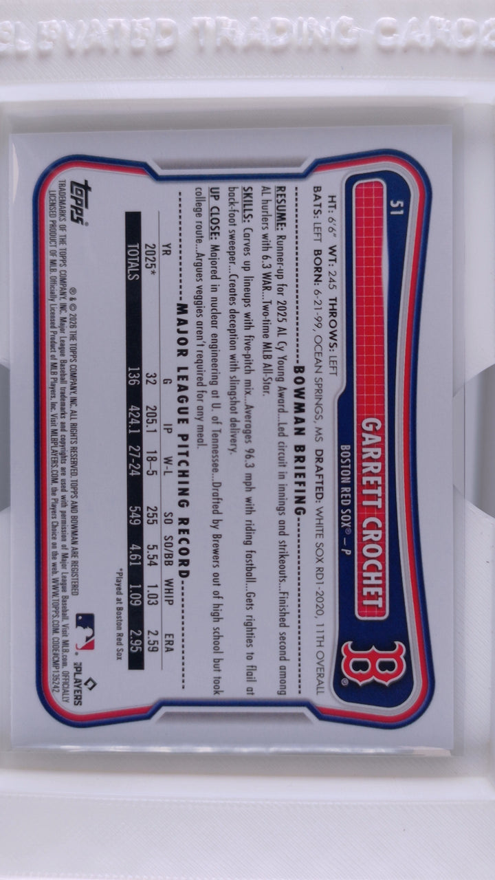 2026 Bowman Baseball Garrett Crochet 