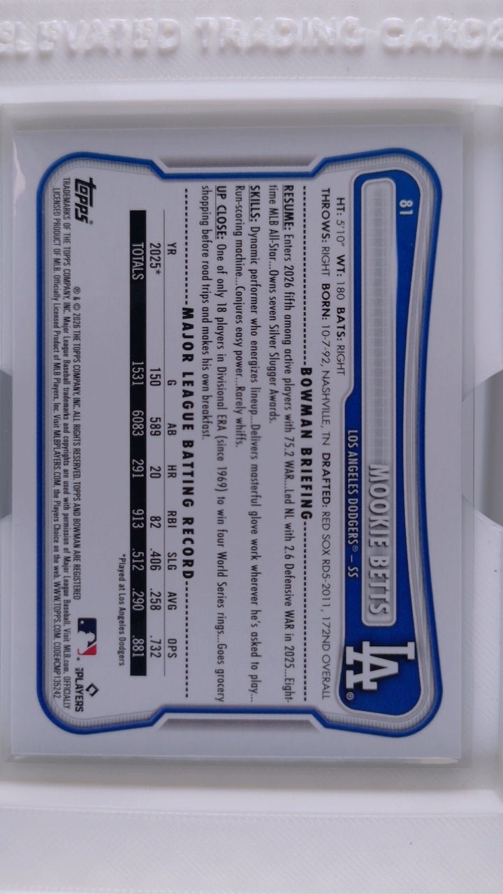2026 Bowman Baseball Mookie Betts 