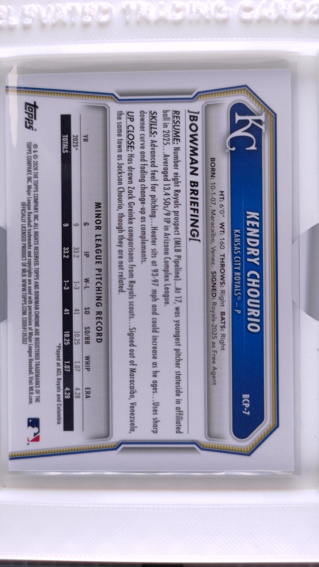 2026 Bowman Baseball Kendry Chourio 