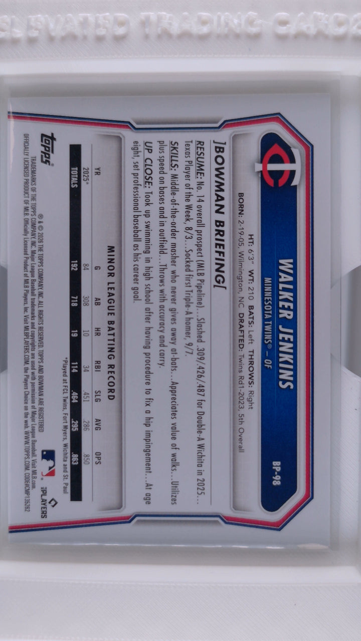 2026 Bowman Baseball Walker Jenkins 