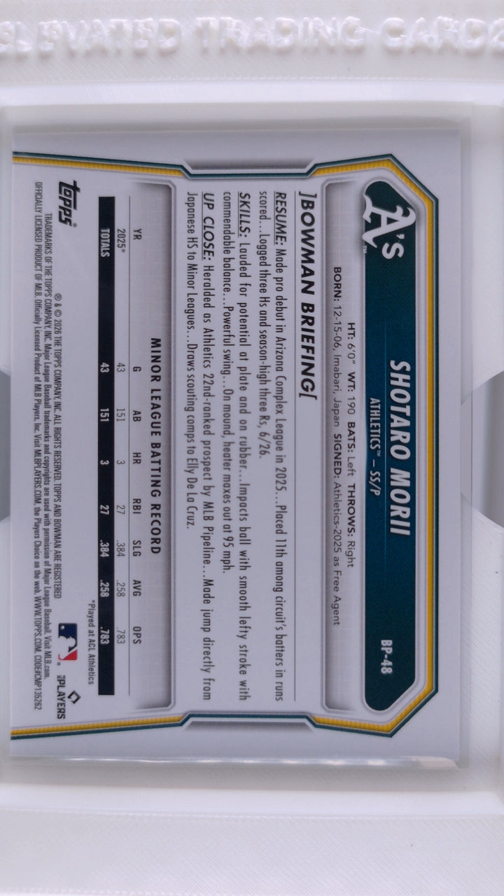 2026 Bowman Baseball Shotaro Morii 