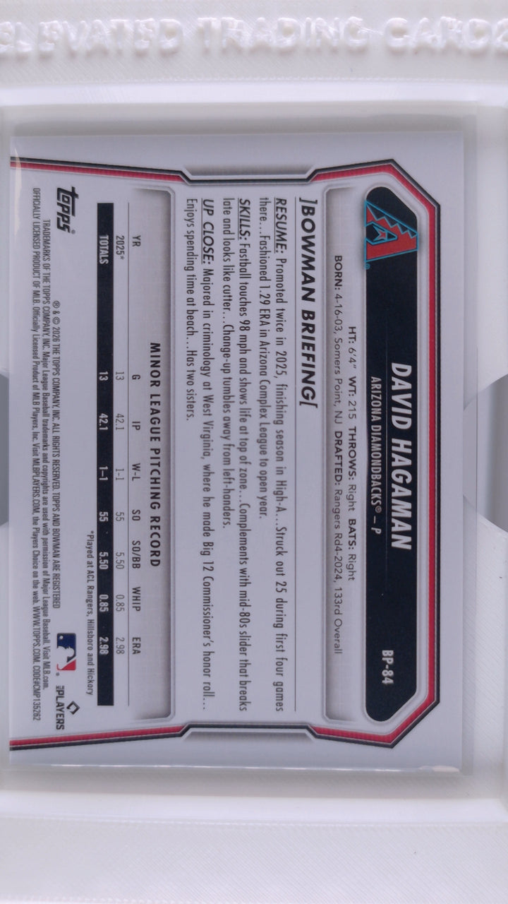 2026 Bowman Baseball David Hagaman 
