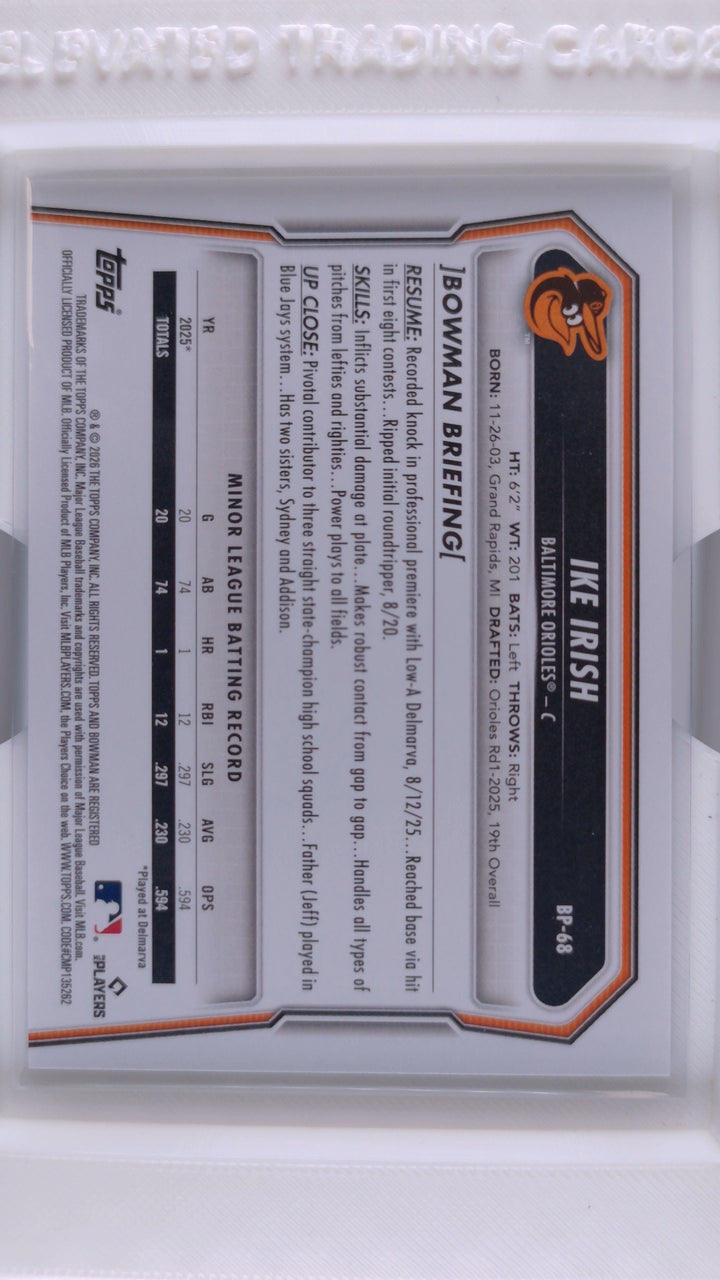 2026 Bowman Baseball Ike Irish 