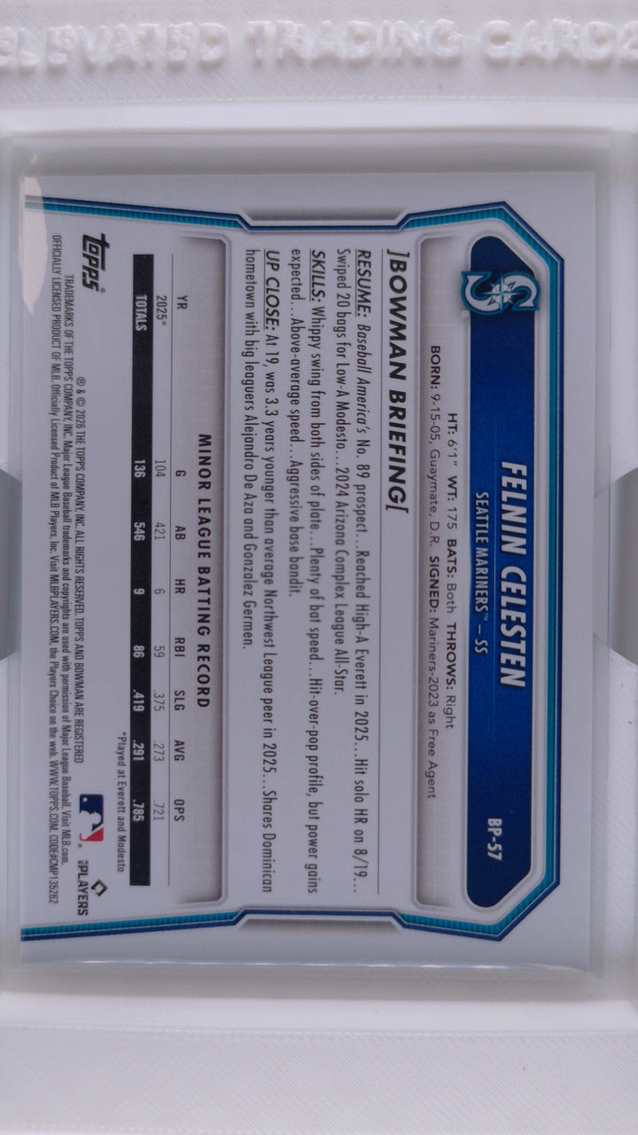 2026 Bowman Baseball Felnin Celesten 