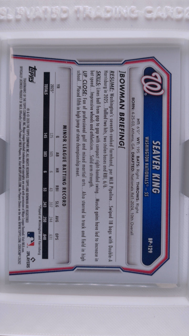2026 Bowman Baseball Seaver King 