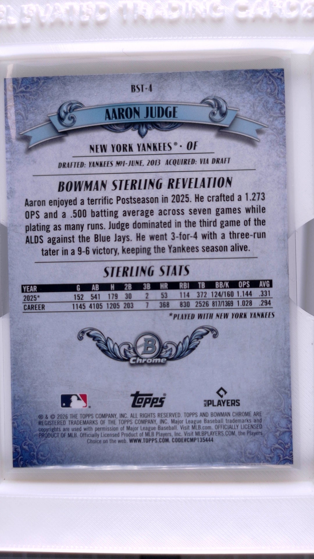 2026 Bowman Baseball Aaron Judge 