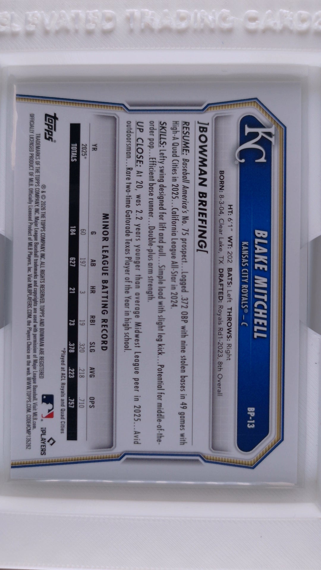 2026 Bowman Baseball Blake Mitchell 